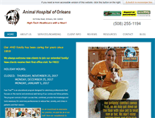 Tablet Screenshot of animalhospitaloforleans.com